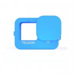 Carcasa protectie Telesin pentru camera video sport GoPro Hero9 Black, Albastru