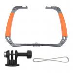 Suport tip stabilizator pentru scufundari Telesin compatibil cu camere video sport, Aluminiu, Gri/Portocaliu 4 - lerato.ro