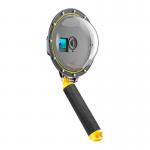 Carcasa tip dom Telesin Underwater pentru camera video sport DJI Action 3 / 4, Negru/Galben 2 - lerato.ro