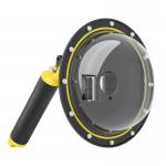 Carcasa tip dom Telesin Underwater pentru camera video sport DJI Action 3 / 4, Negru/Galben 5 - lerato.ro