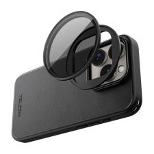 Husa cu suport magnetic pentru filtre foto TELESIN compatibila cu iPhone 15 Pro Max, Negru