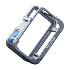 Carcasa protectie din aluminiu Telesin S6-FMS-13BK-TDJ compatibila cu camera DJI Osmo Action 3/4/5, Albastru