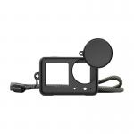 Carcasa protectie din silicon Telesin, snur inclus, compatibila cu camera DJI Osmo Action 3/4/5 Pro, Negru 2 - lerato.ro