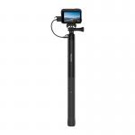 Selfie stick Telesin S1-CSS-05 pentru camera foto sport / smartphone, Silicon, Powerbank 5000mAh, Reglabil, USB-C, Negru 2 - lerato.ro