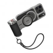 Kit Telesin Master Grip Standard compatibil cu iPhone 17 Pro, Maner Grip, Carcasa si curea incluse in pachet, 3200mAh, Compatibil MagSafe, USB-C, Gri