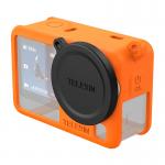 Carcasa protectie din silicon Telesin S6-PTC-11OG compatibila cu DJI Osmo Action 6, Portocaliu 2 - lerato.ro