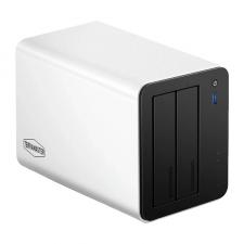 Rack extern NAS TerraMaster F2-425 Plus, 2 sloturi, Compatibil HDD SATA 3.5 / 2.5 inch / SSD SATA 2.5 inch, Capacitate maxima 84B, 10Gbps, Intel N95, 4GB RAM DDR4, 3x USB-A, 1x USB-C, 1x HDMI, 2x RJ45, Alb