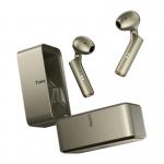 Casti wireless TIMEKETTLE W4 Plus cu functie de traducere, TWS, Bluetooth 5.3, Autonomie 3h, USB-C, Gold 2 - lerato.ro