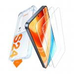 Folie sticla Torras Install Master compatibila cu Samsung Galaxy S24 Ultra, Transparent 3 - lerato.ro
