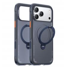 Carcasa Torras Ostand Spin Air cu MagSafe compatibila cu iPhone 17 Pro Max, Midnight Blue