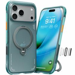 Carcasa Torras Ostand Spin Air cu MagSafe compatibila cu iPhone 17 Pro, Glacier Sprint