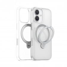 Carcasa Torras Ostand Spin cu MagSafe compatibila cu iPhone 17, Transparent
