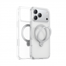 Carcasa Torras Ostand Spin cu MagSafe compatibila cu iPhone 17 Pro, Transparent