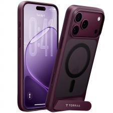 Huse si carcase iPhone 18 Pro Max, Husa Torras Ostand L1 cu MagSafe si Stand compatibila cu iPhone 18 Pro Max, Mov, lerato.ro