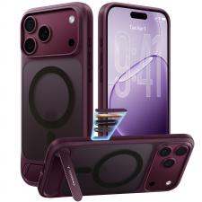 Huse si carcase iPhone 18 Pro, Husa Torras Ostand L1 cu MagSafe si Stand compatibila cu iPhone 18 Pro, Mov, lerato.ro