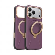 Huse si carcase iPhone 18 Pro Max, Husa Torras Ostand Q3 VegSkin cu MagSafe compatibila cu iPhone 18 Pro Max, Mov, lerato.ro