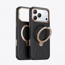 Huse si carcase iPhone 18 Pro Max, Husa Torras Ostand Q3 VegSkin cu MagSafe compatibila cu iPhone 18 Pro Max, Negru, lerato.ro