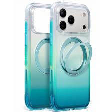 Huse si carcase iPhone 18 Pro, Husa Torras Ostand O3 Air Gradient cu MagSafe compatibila cu iPhone 18 Pro, Verde / Albastru, lerato.ro