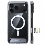 Husa Torras Ostand L1 cu MagSafe si Stand compatibila cu iPhone 18 Pro, Transparent 3 - lerato.ro