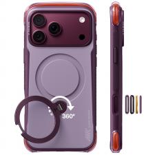 Huse si carcase iPhone 18 Pro, Husa Torras Ostand Q3 Air Pro cu MagSafe compatibila cu iPhone 18 Pro, Mov, lerato.ro
