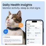 Dispozitiv monitorizare pentru pisici Tractive GPS CAT 6 Mini, Autonomie 7 zile, Monitorizare ritm cardiac / frecventa respiratorie, Live Tracking, Compatibil iOS / Android, Negru 5 - lerato.ro