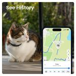 Dispozitiv monitorizare pentru pisici Tractive GPS CAT 6 Mini, Autonomie 7 zile, Monitorizare ritm cardiac / frecventa respiratorie, Live Tracking, Compatibil iOS / Android, Negru 7 - lerato.ro