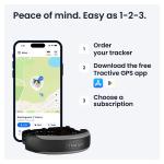 Dispozitiv monitorizare pentru pisici Tractive GPS CAT 6 Mini, Autonomie 7 zile, Monitorizare ritm cardiac / frecventa respiratorie, Live Tracking, Compatibil iOS / Android, Negru 9 - lerato.ro