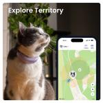 Dispozitiv monitorizare pentru pisici Tractive GPS CAT 6 Mini, Autonomie 7 zile, Monitorizare ritm cardiac / frecventa respiratorie, Live Tracking, Compatibil iOS / Android, Mov 4 - lerato.ro