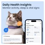 Dispozitiv monitorizare pentru pisici Tractive GPS CAT 6 Mini, Autonomie 7 zile, Monitorizare ritm cardiac / frecventa respiratorie, Live Tracking, Compatibil iOS / Android, Mov 5 - lerato.ro