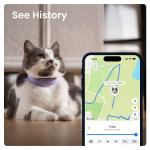 Dispozitiv monitorizare pentru pisici Tractive GPS CAT 6 Mini, Autonomie 7 zile, Monitorizare ritm cardiac / frecventa respiratorie, Live Tracking, Compatibil iOS / Android, Mov 6 - lerato.ro
