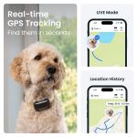 Dispozitiv monitorizare pentru caini Tractive GPS DOG 6 XL, Autonomie 6 saptamani, Monitorizare ritm cardiac / frecventa respiratorie / calitate somn / nivel activitate, Live Tracking, Compatibil iOS / Android, Negru 3 - lerato.ro