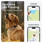 Dispozitiv monitorizare pentru caini Tractive GPS DOG 6 XL, Autonomie 6 saptamani, Monitorizare ritm cardiac / frecventa respiratorie / calitate somn / nivel activitate, Live Tracking, Compatibil iOS / Android, Maro 3 - lerato.ro