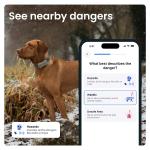 Dispozitiv monitorizare pentru caini Tractive GPS DOG 6 XL, Autonomie 6 saptamani, Monitorizare ritm cardiac / frecventa respiratorie / calitate somn / nivel activitate, Live Tracking, Compatibil iOS / Android, Maro 5 - lerato.ro