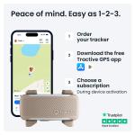 Dispozitiv monitorizare pentru caini Tractive GPS DOG 6 XL, Autonomie 6 saptamani, Monitorizare ritm cardiac / frecventa respiratorie / calitate somn / nivel activitate, Live Tracking, Compatibil iOS / Android, Maro 10 - lerato.ro