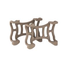 Set 2 cleme de prindere pentru localizatorul GPS Tractive DOG 6 XL, Compatibile cu zgarzi de pana la 4 cm latime, Maro