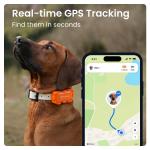 Dispozitiv monitorizare pentru caini Tractive GPS DOG 6 XL Adventure Edition, Autonomie 6 saptamani, Monitorizare ritm cardiac / frecventa respiratorie / calitate somn / nivel activitate, Live Tracking, Compatibil iOS / Android, Portocaliu 3 - lerato.ro