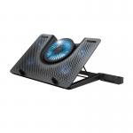 Cooler laptop gaming Trust GXT 1125 QUNO, compatibil pana la 17", numar ventilatoare: 5, 800 rpm, USB, aluminiu, iluminare LED albastru, 50 x 400 x 280 mm, 1.06 kg, negru 2 - lerato.ro