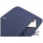 Husa Tucano Sandy Sleeve compatibila cu laptop 13/14 inch, Buzunar frontal, Albastru 7 - lerato.ro