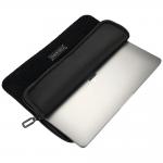 Husa Tucano Velluto 2 Sleeve compatibila cu laptop 16 inch, Neopren / Catifea, Negru 8 - lerato.ro
