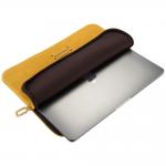 Husa Tucano Velluto 2 Sleeve compatibila cu laptop 13 inch, Neopren / Catifea, Galben 8 - lerato.ro
