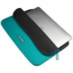 Husa din neopren Tucano Colore Sleeve compatibila cu laptop 13-14 inch, Petrol Green 7 - lerato.ro