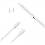 Creion Stylus Pen Tucano Utility Pencile 3 compatibil cu Apple iPad, Palm Rejection, Indicator LED, Autonomie 50h, USB-C, Alb 3 - lerato.ro