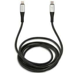 Cablu pentru incarcare si transfer de date Tumi TUCCSMFI, USB-C la Lightning, 1.5m, Negru