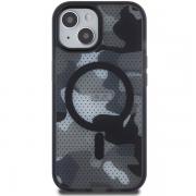 Carcasa Tumi Frosted Camo Print cu MagSafe compatibila cu iPhone 13 / 14 / 15, Negru