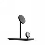 Statie de incarcare Wireless 3 in 1 Twelve South HiRise 3 Deluxe Qi2, 15W, Suport vertical cu MagSafe, Cablu USB-C 1.5m inclus, Negru 2 - lerato.ro
