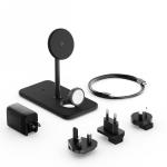 Statie de incarcare Wireless 3 in 1 Twelve South HiRise 3 Deluxe Qi2, 15W, Suport vertical cu MagSafe, Cablu USB-C 1.5m inclus, Negru 3 - lerato.ro