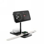 Statie de incarcare Wireless 3 in 1 Twelve South HiRise 3 Deluxe Qi2, 15W, Suport vertical cu MagSafe, Cablu USB-C 1.5m inclus, Negru 4 - lerato.ro