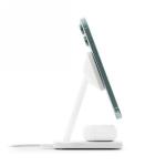 Statie de incarcare Wireless 2 in 1 Twelve South HiRise 2 Deluxe Qi2, 15W, Suport vertical cu MagSafe, Cablu USB-C 1.5m inclus, Alb 3 - lerato.ro