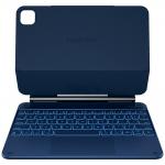 Husa cu tastatura Typecase Edge compatibila cu iPad Air 11 inch 2024 / 2025, Albastru 2 - lerato.ro
