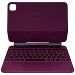 Husa cu tastatura Typecase Edge compatibila cu iPad Air 11 inch 2024 / 2025, Visiniu 2 - lerato.ro